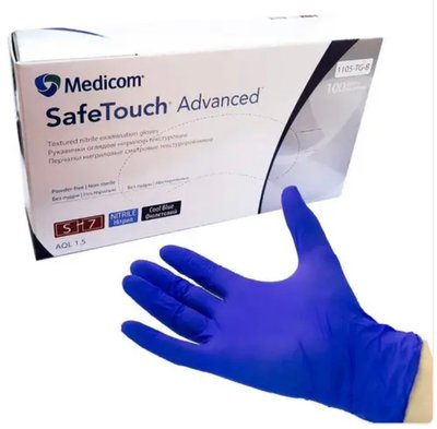 Перчатки нитриловые Medicom (синие) 4236 фото