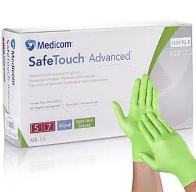 Перчатки нитриловые Medicom (зеленые) 4214 фото