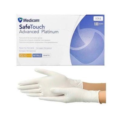 Перчатки нитриловые Medicom (белые) 4222 фото